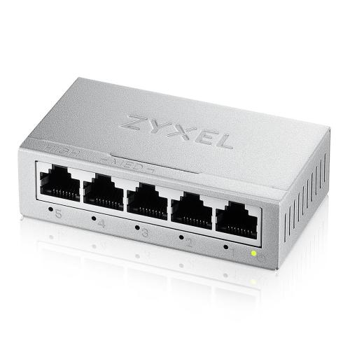 СУИЧ ZYXEL GS-105B V5, 5 портов, метален корпус